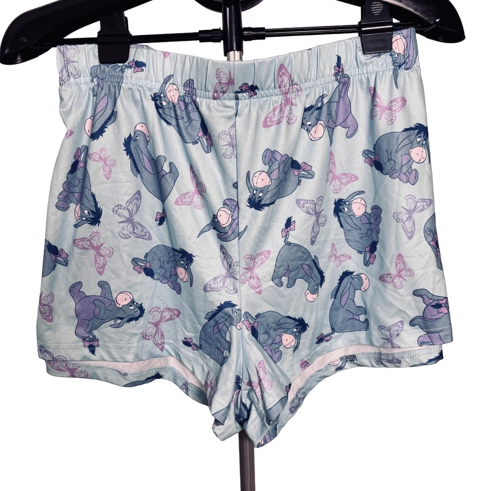 Disney Eeyore Pastel Butterfly Lounge Shorts Sz 2XL NWOT Cozy Kawaii Sleepwear